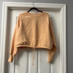 Crewneck drawstring sweatshirt
